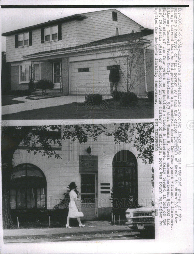 1964 Press Photo Home and office of &quot;Dr. Novak&quot; - Historic Images