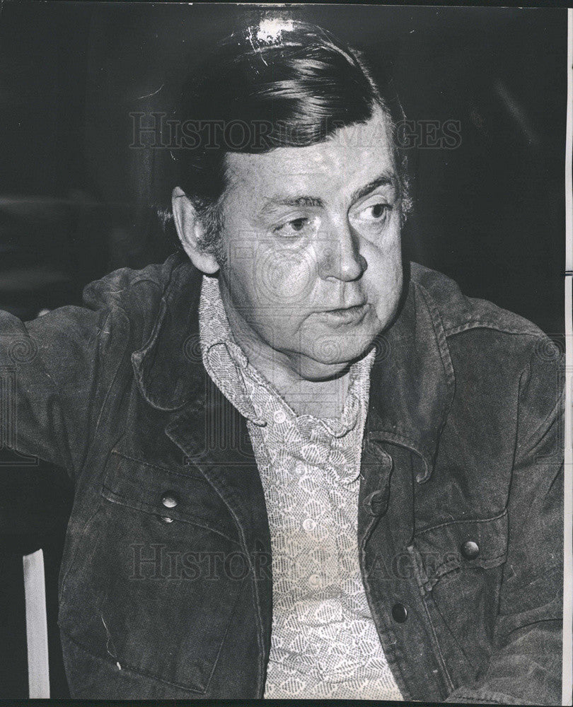 1973 Press Photo Richard (Dick) O&#39;Neill theater rehearsal to lay Mayor Daley - Historic Images