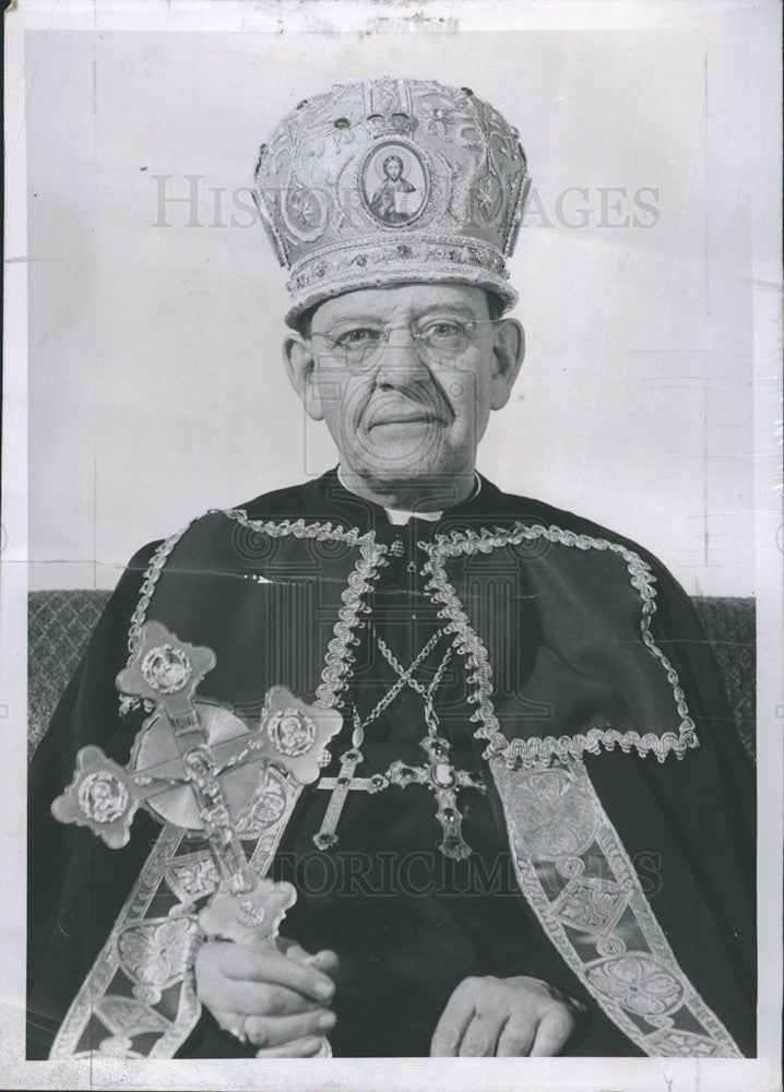 1956 Press Photo Rt Rev Ambrose Ondrak Bishop Of Orthodox Catholic Church - Historic Images