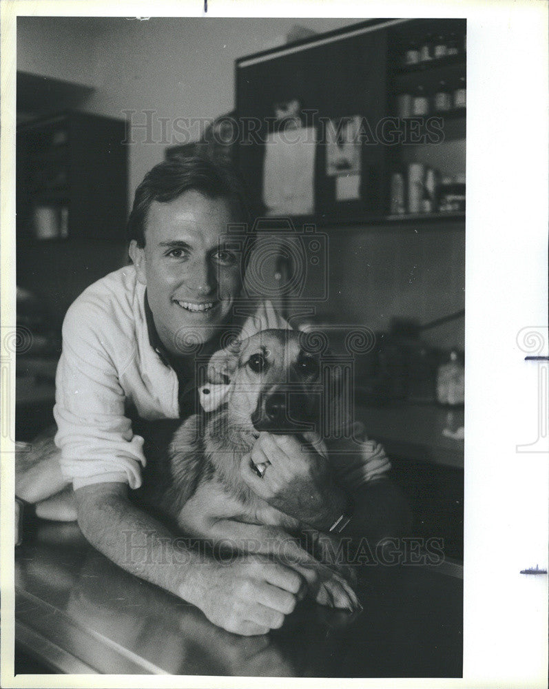 1985 Press Photo Dance Instructor Tim O&#39;Slynne With Molly - Historic Images