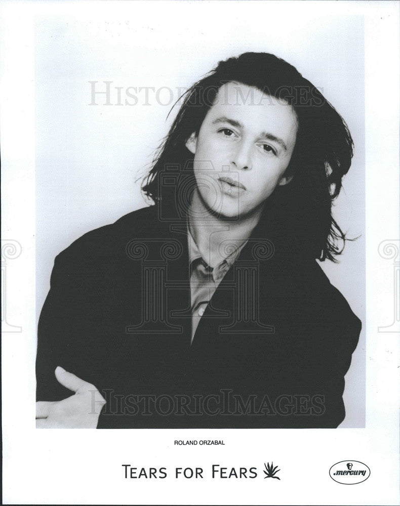 1993 Press Photo Roland Orzabal Tears For Fears Band Member At Mercury Records - Historic Images