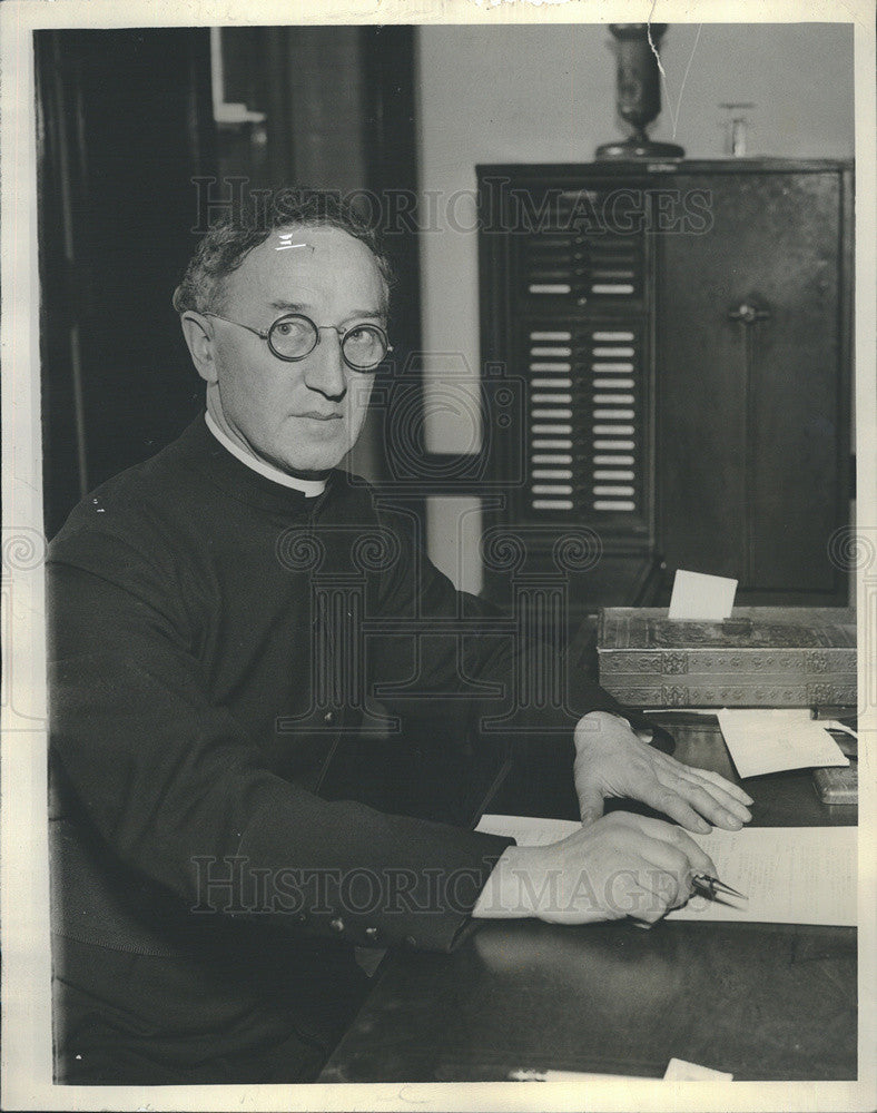 1939 Press Photo Brother O&#39;Ryan Principal Of Leo High School - Historic Images