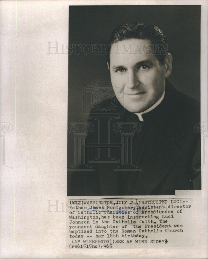 1965 Press Photo Father James Montgomery. - Historic Images