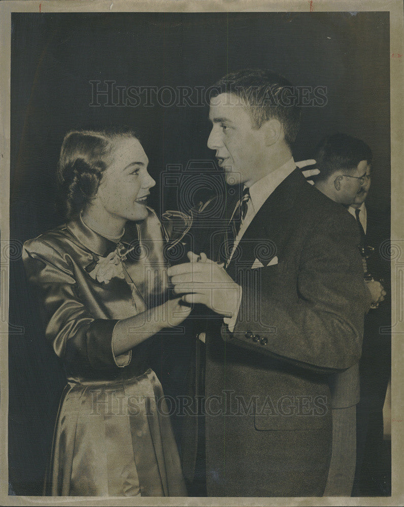 1948 Press Photo Barbara Moody Stephen Chandler Dancing couple at festivities - Historic Images