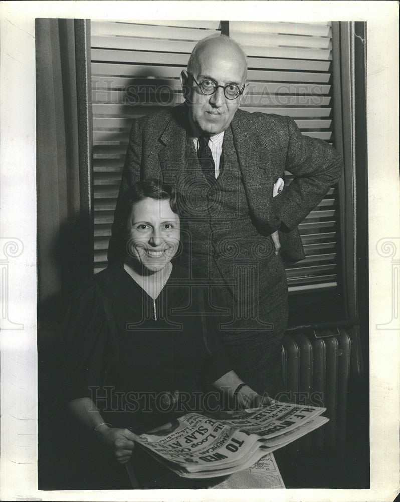 1938 Press Photo Former PM Of Greece Alexandro Ractivan And Wie - Historic Images