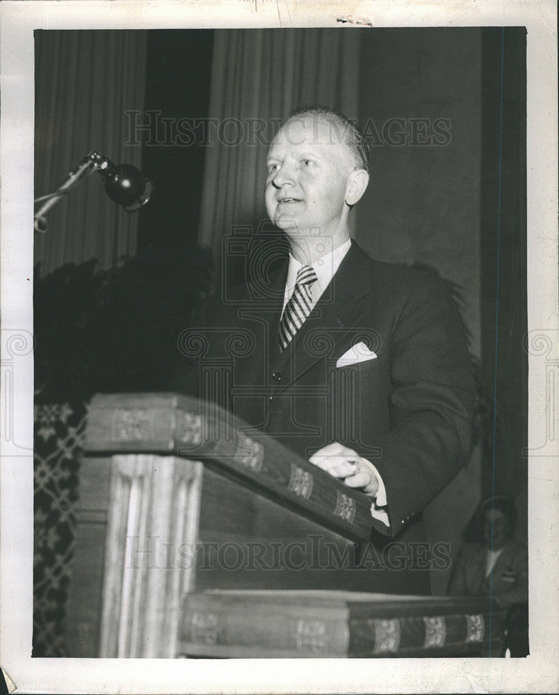 1952 Press Photo Dr Pruden speaks at University - Historic Images