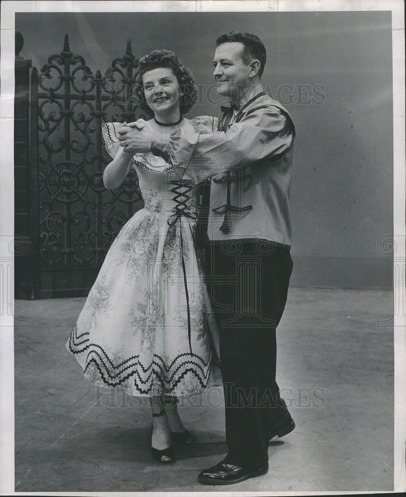 1956 Press Photo Carolyn DeZurik Bruno Junior Zielinski &quot;It&#39;s Polka Time&quot; - Historic Images