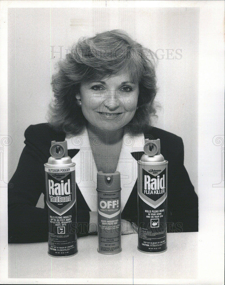 1988 Press Photo Beth M. Pritchard S.C. Johnson &amp; Son Products Raid Off! Exec - Historic Images