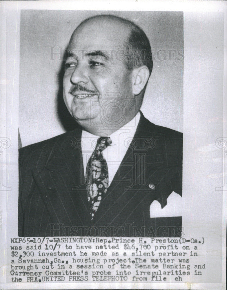 Press Photo Politician Representative Prince H Preston - Historic Images