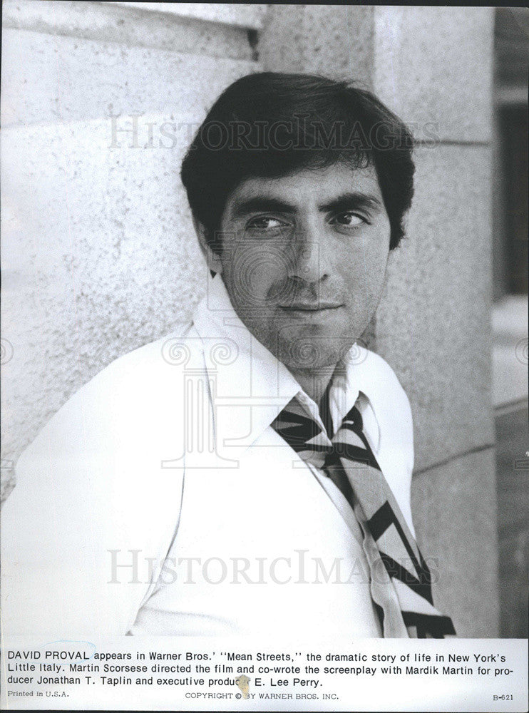 1974 Press Photo David Proval Actor Drama Movie Film Mean Streets - Historic Images