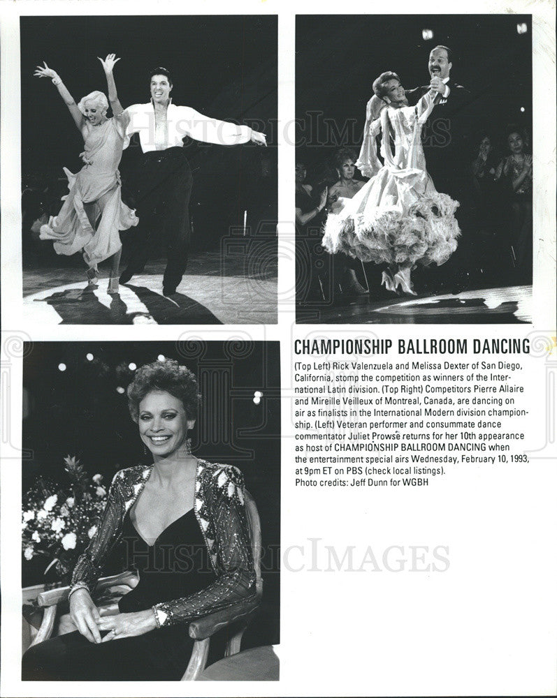 Press Photo Juliet Prowse hosts Championship Ballroom Dancing - Historic Images