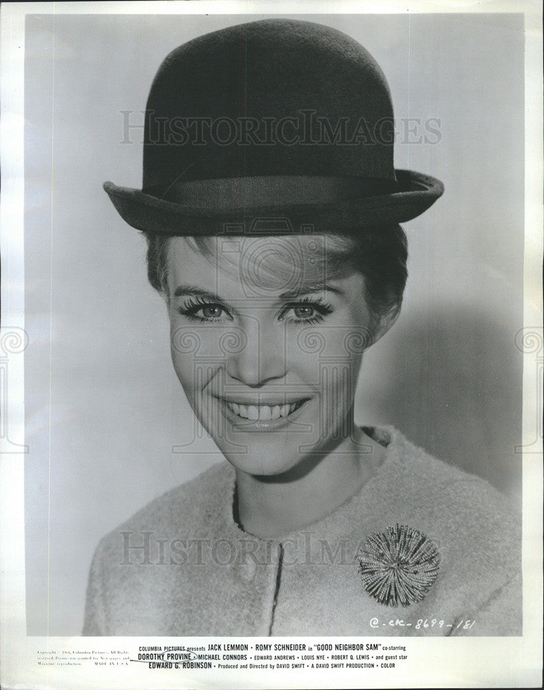 Press Photo Dorothy Provine stars in &quot;Good Neighbor Sam&quot; - Historic Images