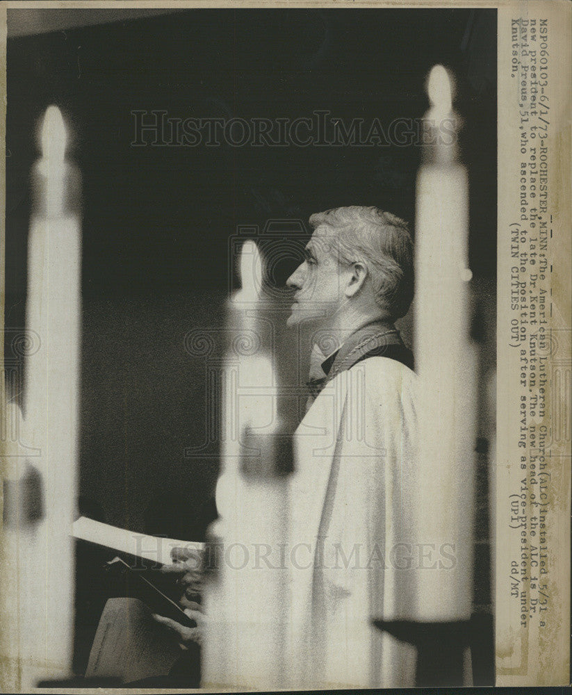 1973 Press Photo American Lutheran Church Dr. David Preus - Historic Images