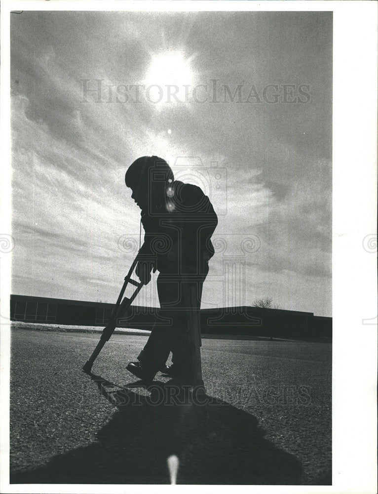 Press Photo Tony Zidek, the 6 year old Easter Seal Poster child - Historic Images