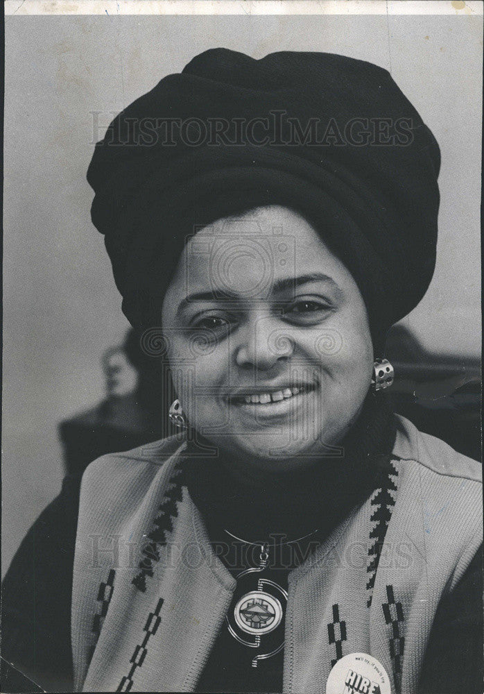 1975 Press Photo New Commissioner Illinois Bureau Employment Billie Paige - Historic Images