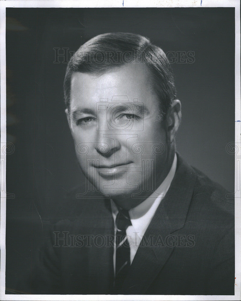 1966 Press Photo Richard A.O&#39;Leary Gen Mgr If WBKB TV Channel 7 - Historic Images