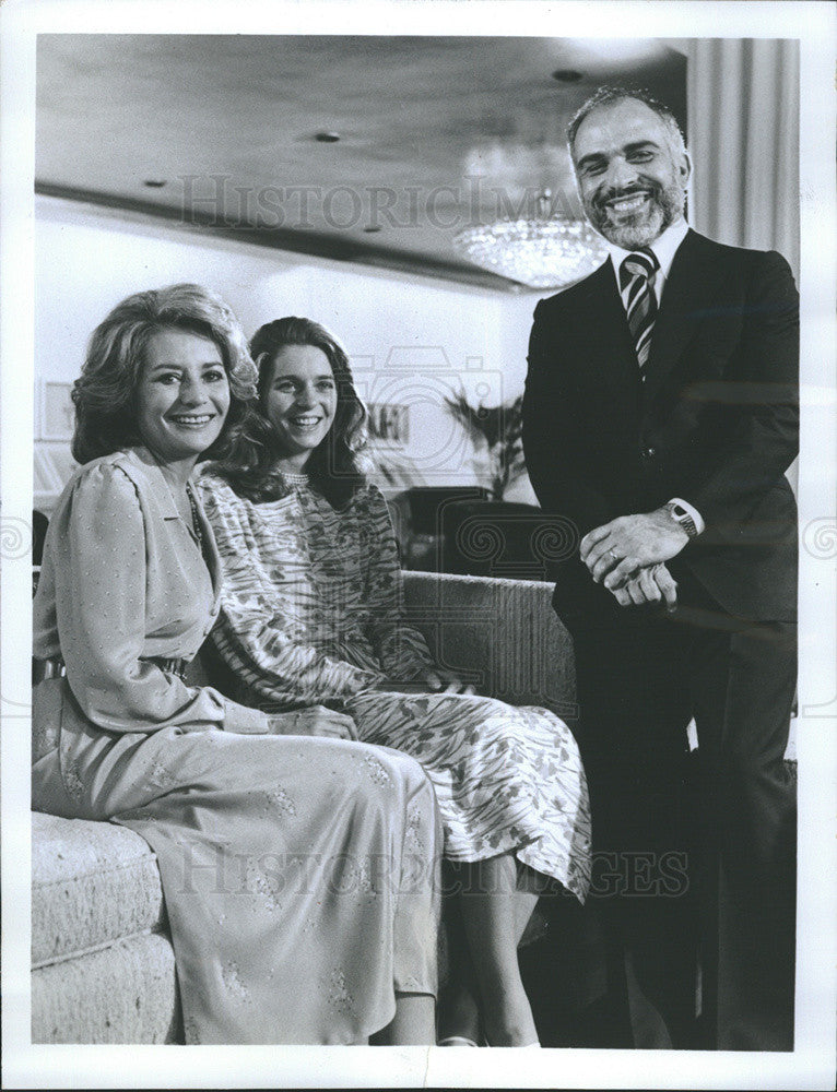 1979 Press Photo Queen Noor &amp; King Hussein on &quot;The Barbara Walters Special&quot; - Historic Images