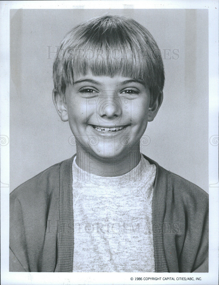 1986 Press Photo Jeremy Miller on &quot;Growing Pains&quot; ABC - Historic Images