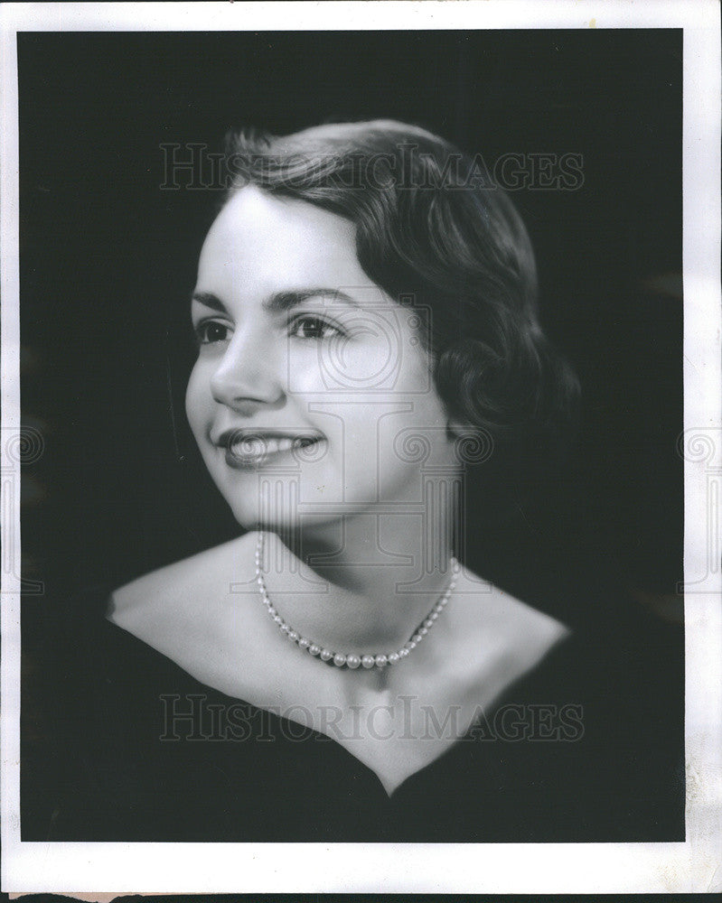 1961 Press Photo Nancy Norville Engagement Announcement - Historic Images