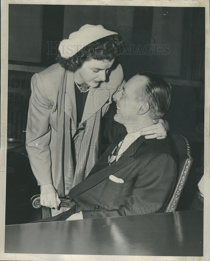 1953 Press Photo John J. Nolan found guilty of Murder at trial Vivian Hughes - Historic Images