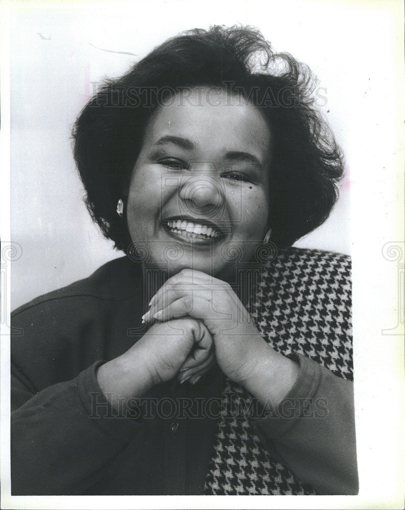 1988 Press Photo Former State Representative Monica Faith Stewart Supports Hart - Historic Images