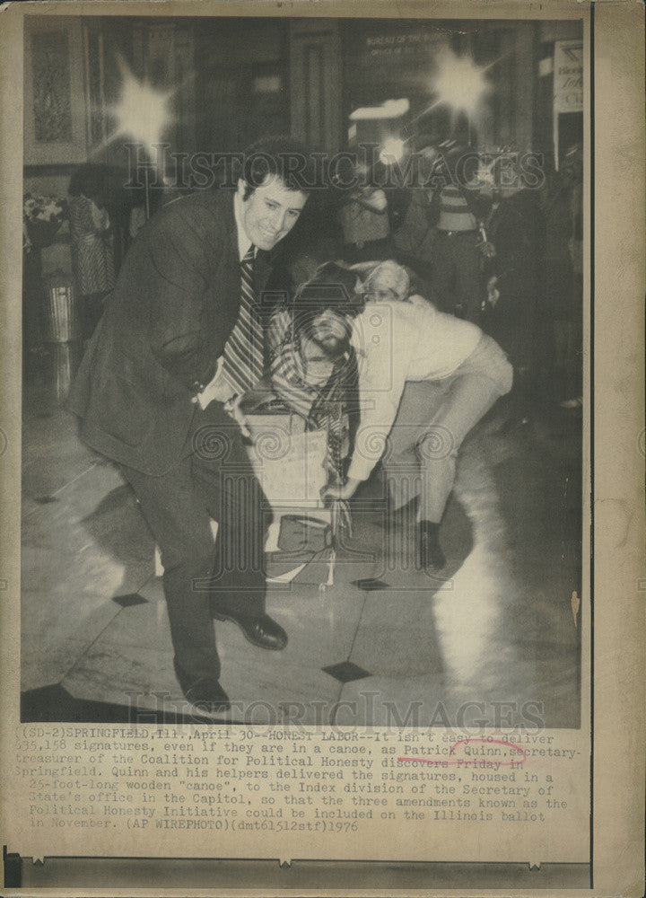 1976 Press Photo Patrick Quinn/Coalition For Political Honesty - Historic Images