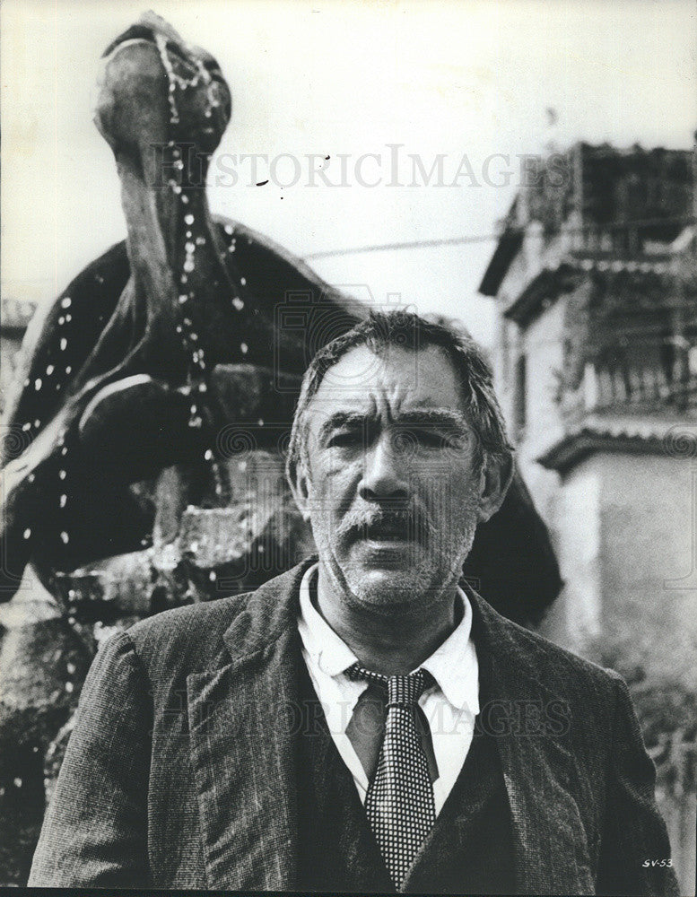 1970 Press Photo of Mexican Actor Anthony Quinn. - Historic Images