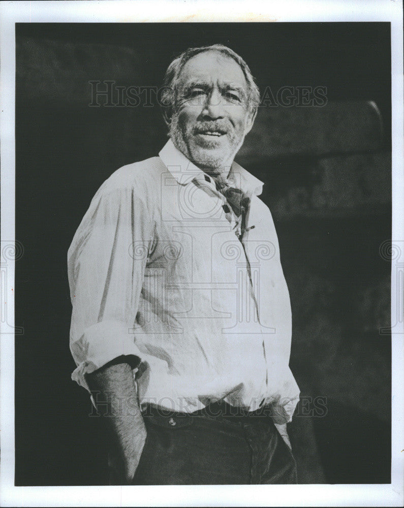 1986 Press Photo Actor Anthony Quinn &quot;Zorba&quot; Star Musical Arie Crown Theater - Historic Images