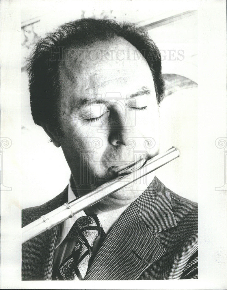 1979 Press Photo Jean-Pierre Rampal Flute Musician French Influential Classical - Historic Images