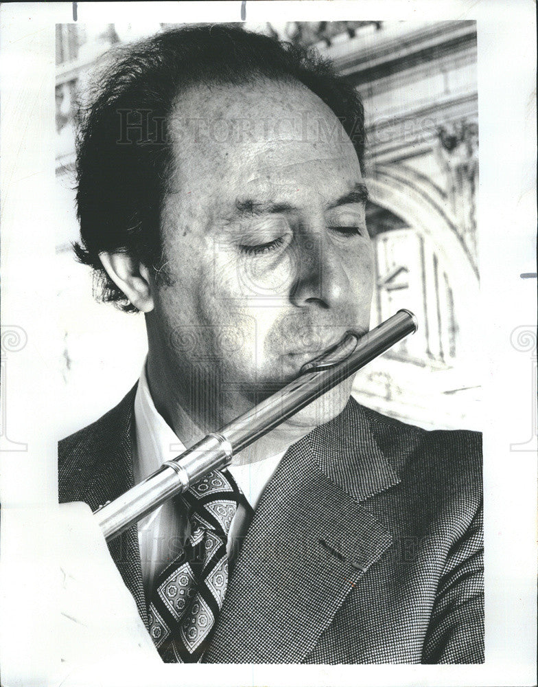 1985 Press Photo Jean-Pierre Rampal/Flutist - Historic Images