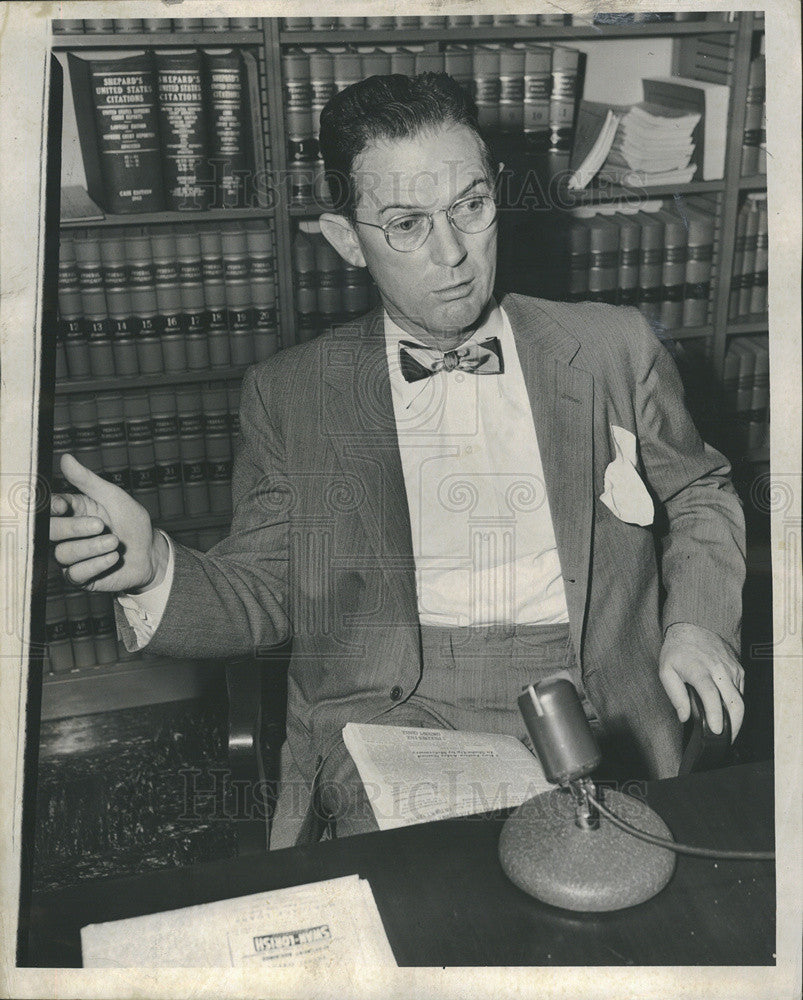 1952 Press Photo Stephen A. Mitchell, Chairman Of National Democratic Convention - Historic Images