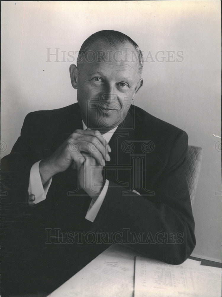 1968 Press Photo Dr. Heinz Nordoff, general manager of Volkswagen plant - Historic Images