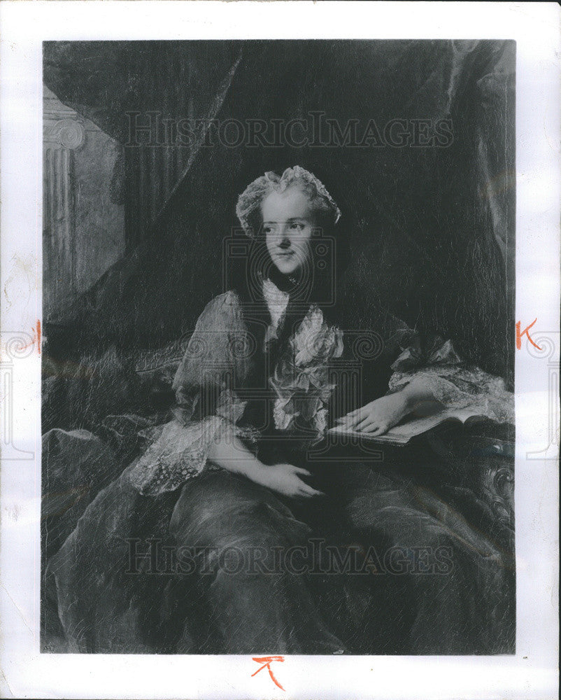 1992 Press Photo Marie Leszczynska, Painting by Jean Marc Nattier - Historic Images