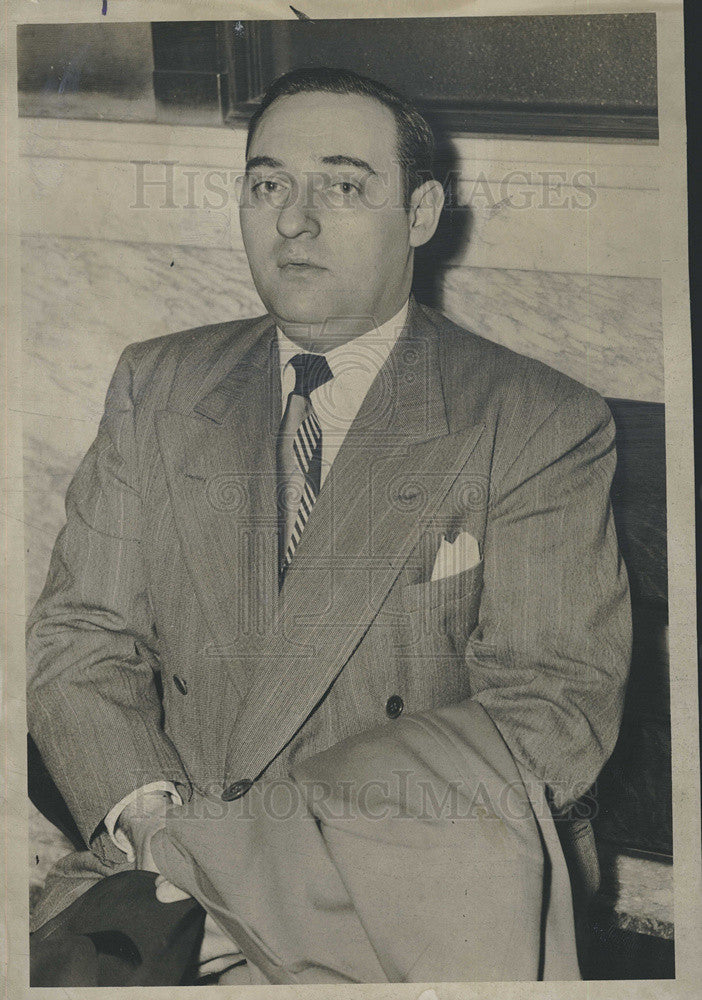 1949 Press Photo David Nathanson, Plead Not Guilty on Gouging of Tenants - Historic Images