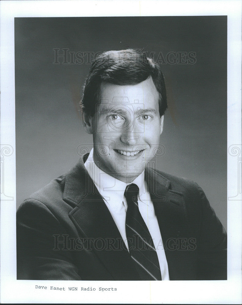 Press Photo WGN Radio Sports Commentator Dave Eanet - Historic Images