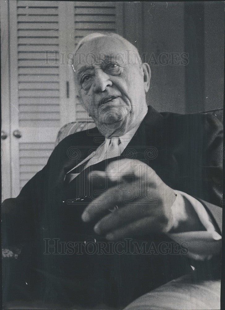 1970 Press Photo Financier Cyrus Eaton, Elder Self Appointed Statesman - Historic Images