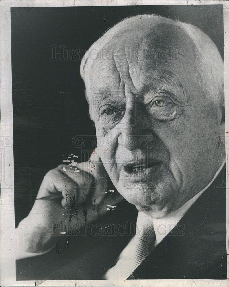 1971 Press Photo Cyrus Eaton, Chairman of the  Board of C&amp;O Railroad - Historic Images