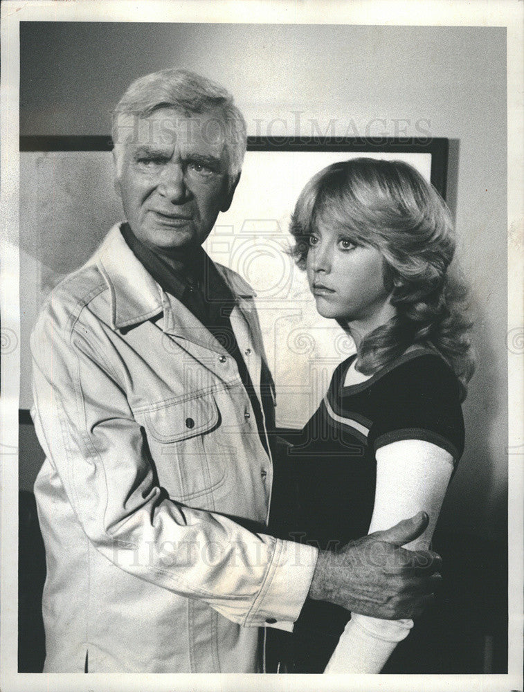 1978 Press Photo Buddy Ebsen &amp; Bonnie Ebsen in &quot;Barnaby Jones&quot; - Historic Images