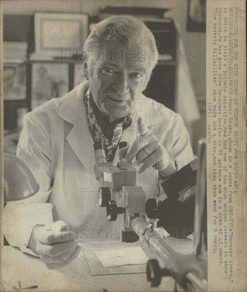 1973 Press Photo Buddy Ebsen in Barnaby Jones - Historic Images