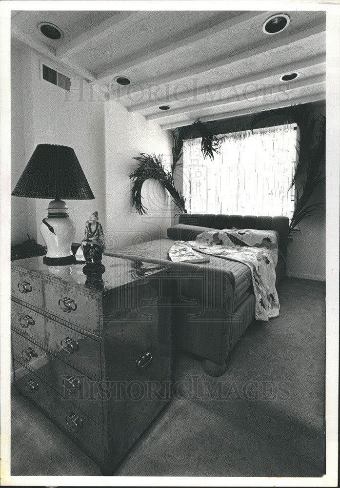 1979 Press Photo Bedroom in the Home of David Eckles - Historic Images