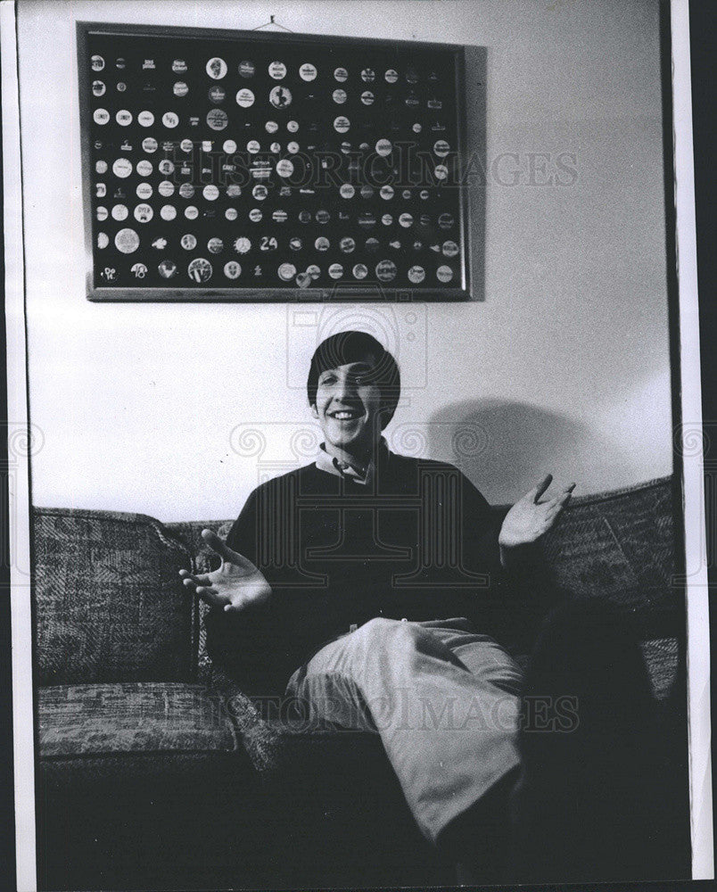 1975 Press Photo Northwestern University student Jim Eckstein runs for alderman - Historic Images