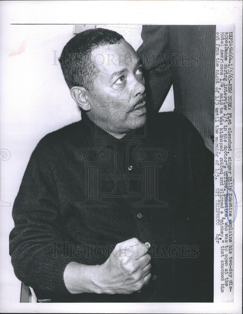 1965 Press Photo Billy Eckstine Was Kidnapped, Robbed &amp; Drugged in NY - Historic Images