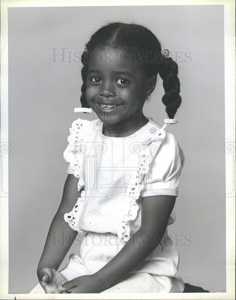 1985 Press Photo Child Actress Keshia Knight Pulliam in &quot;The Bill Cosby Show&quot; - Historic Images