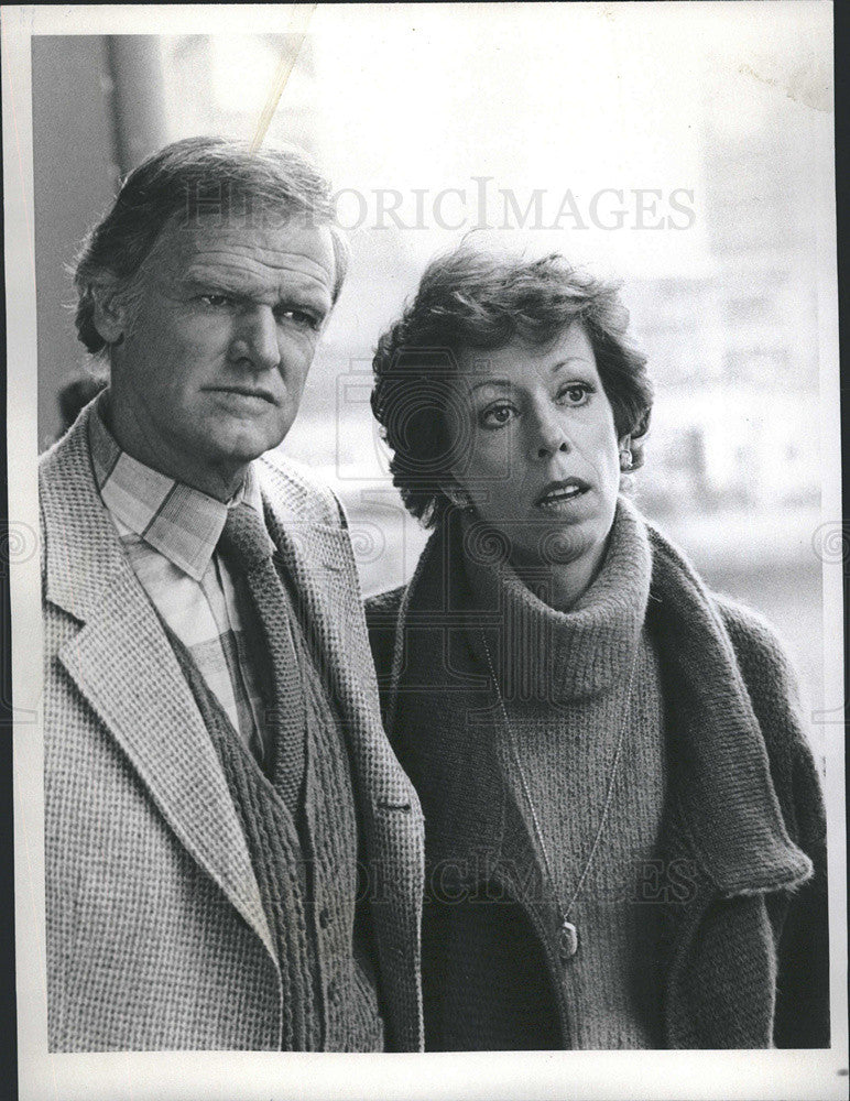 1980 Press Photo  Carol Burnett &amp; Keith Michell in &quot;The Tenth Month&quot; CBS - Historic Images