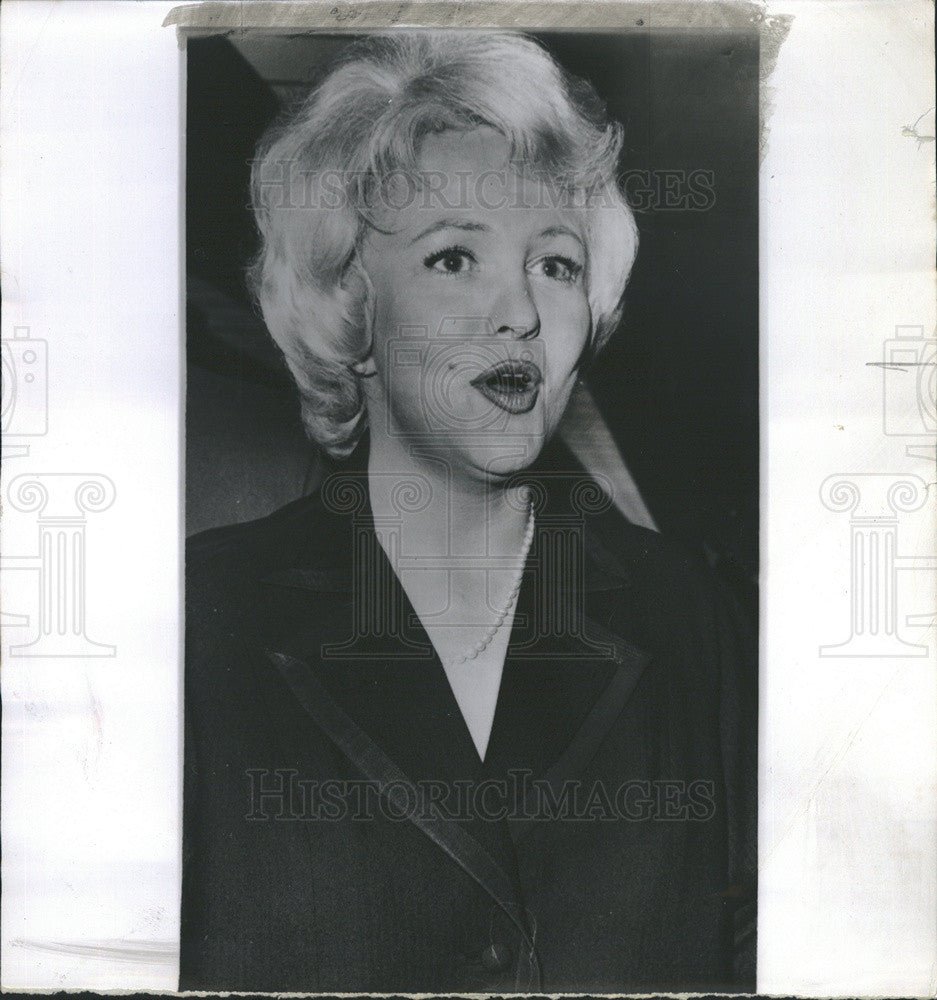 1964 Press Photo Singer/Actress Peggy Lee divorces 4th husband - Historic Images