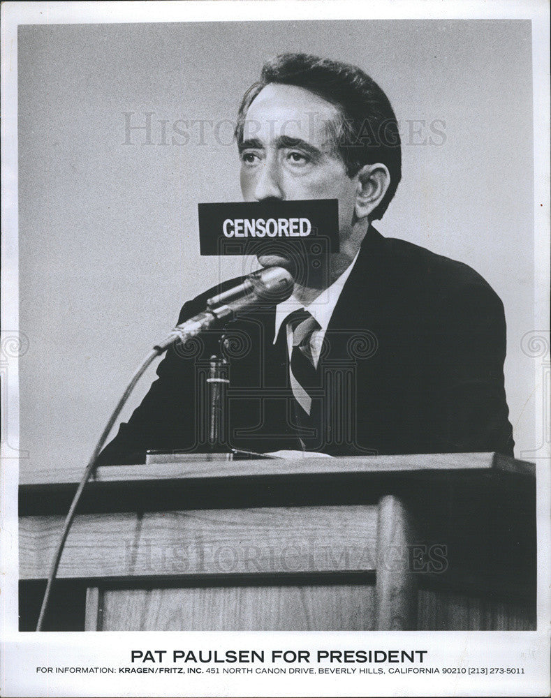 1968 Press Photo Comedian Pat Paulsen - Historic Images