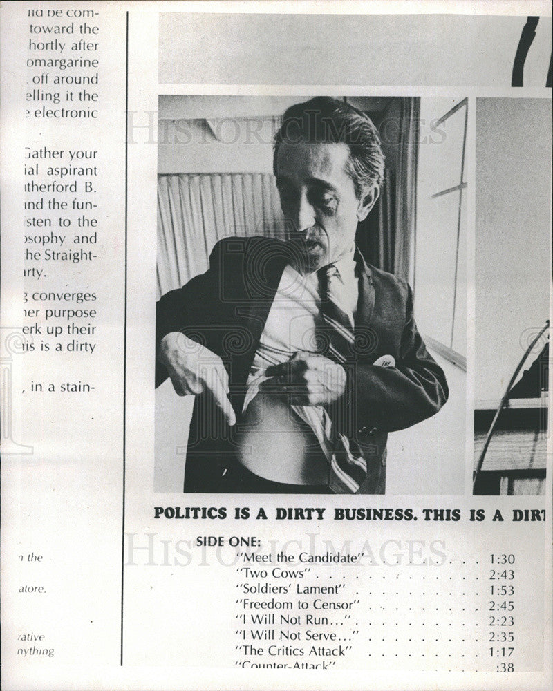 Press Photo &quot;Politic is a dirty Business &quot; - Historic Images