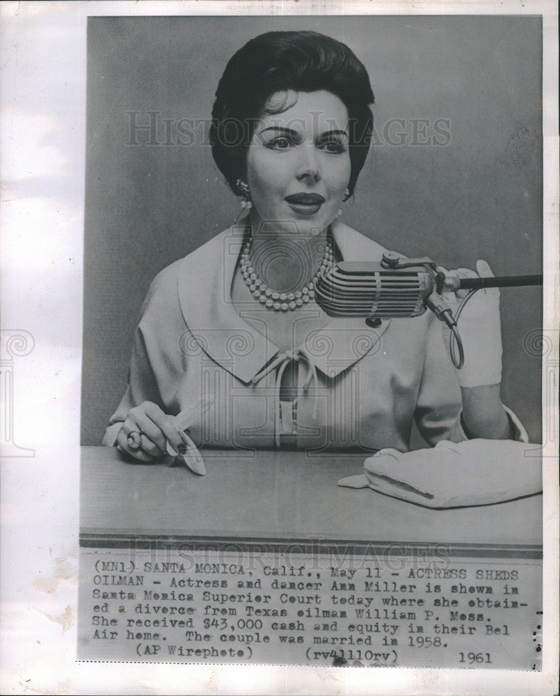 1961 Press Photo Ann Miller - Historic Images