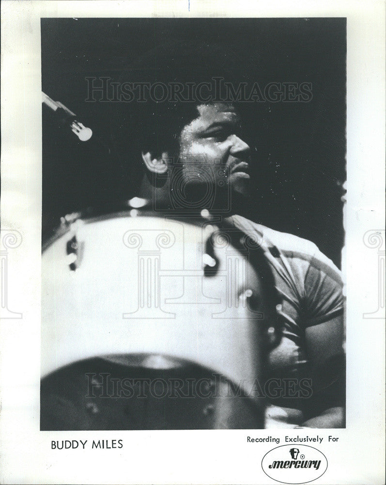 1972 Press Photo Drummer Buddy Miles Candid Mercury Records - Historic Images