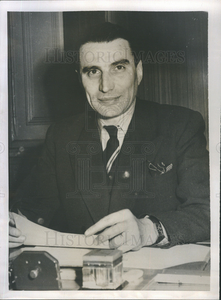 1954 Press Photo Chief of the National Defense Council of France, Jean Mons - Historic Images